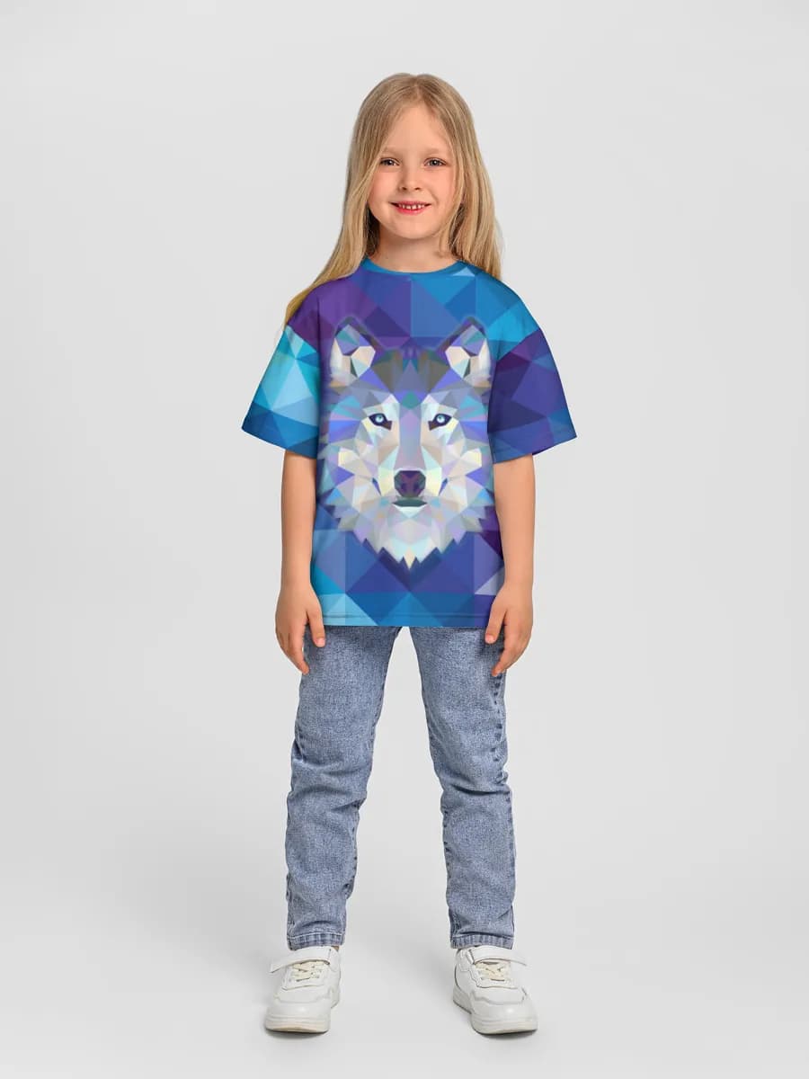Girls' oversized cotton T-shirt