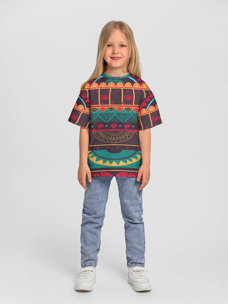 Oversized Baumwoll-T-Shirt Mädchen