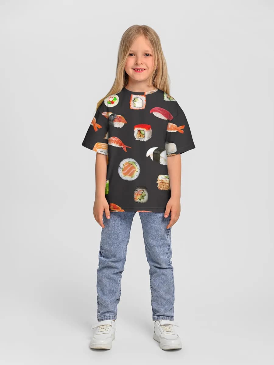 Girls' oversized cotton T-shirt