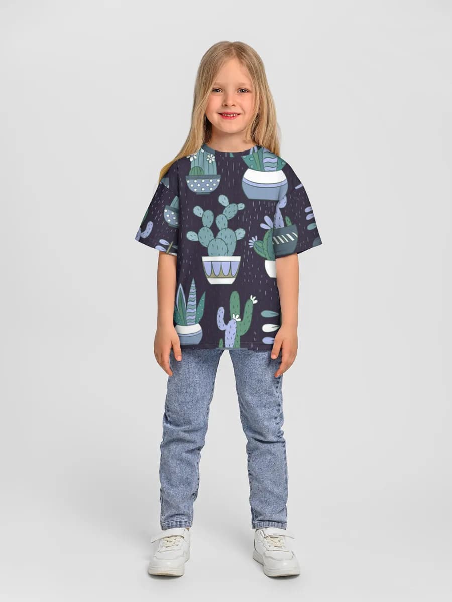 Camiseta Oversize de Algodón Niña
