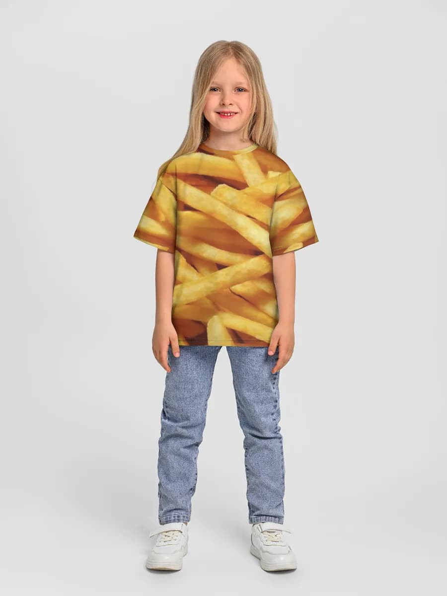 Girls' oversized cotton T-shirt