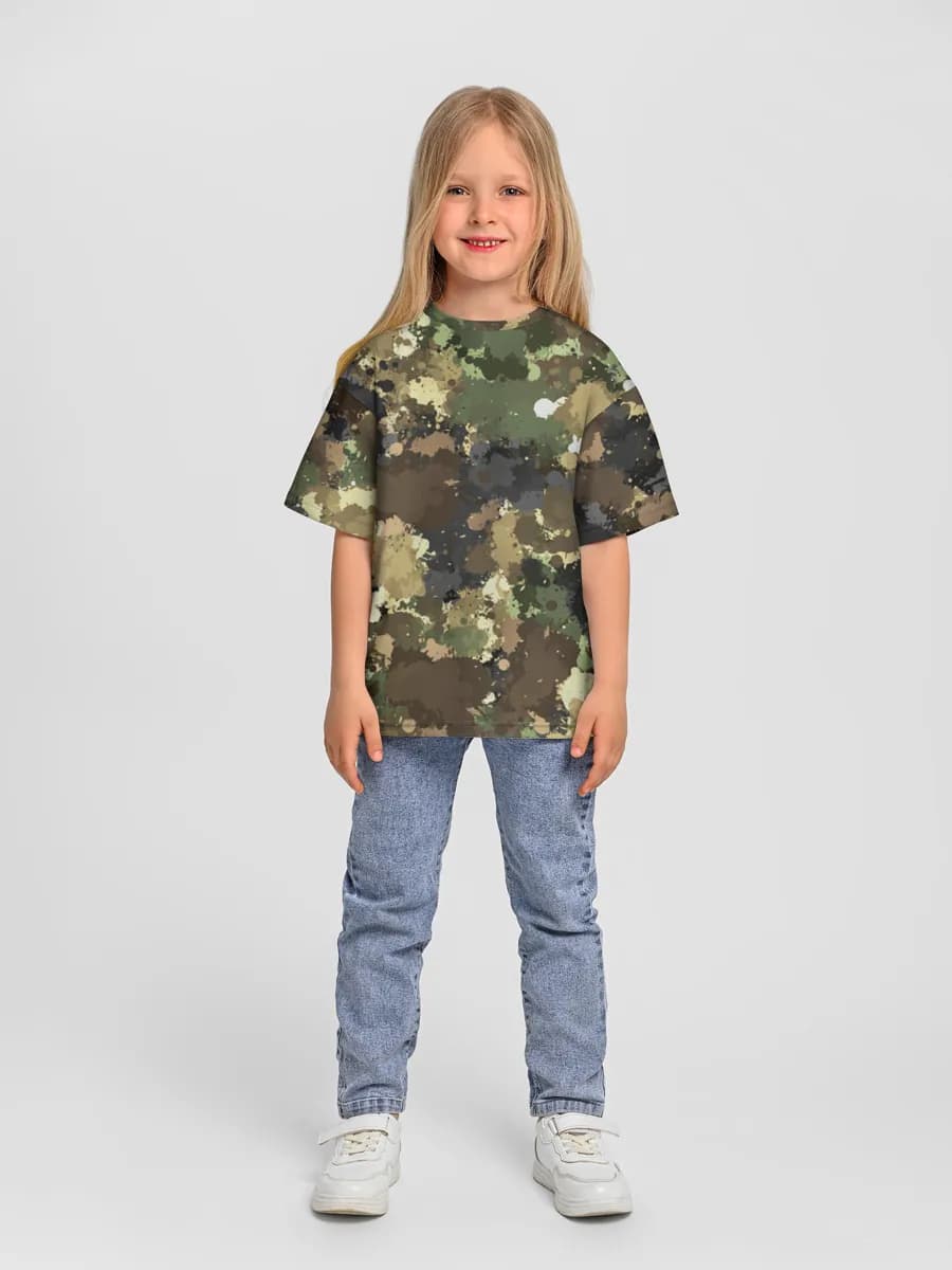 Girls' oversized cotton T-shirt