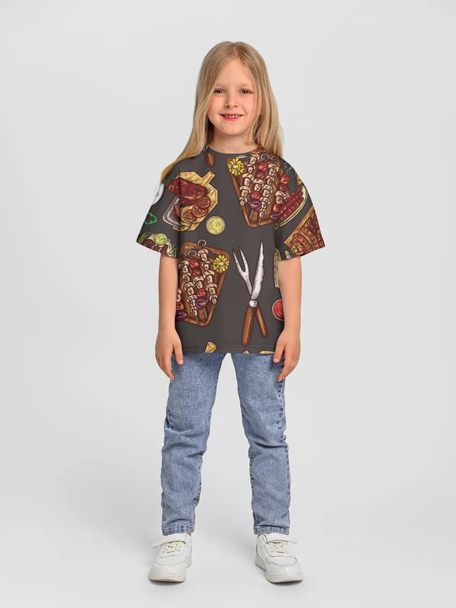 Oversized Baumwoll-T-Shirt Mädchen