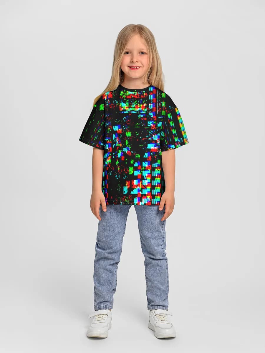 Girls' oversized cotton T-shirt