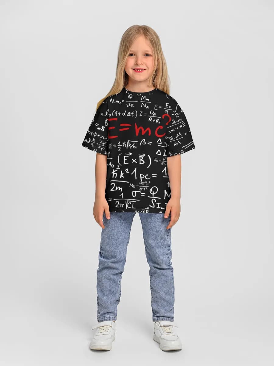 Girls' oversized cotton T-shirt