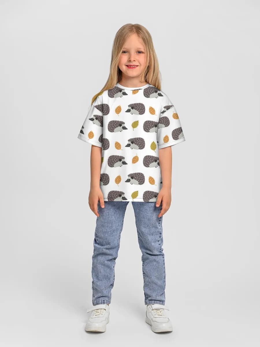 Girls' oversized cotton T-shirt