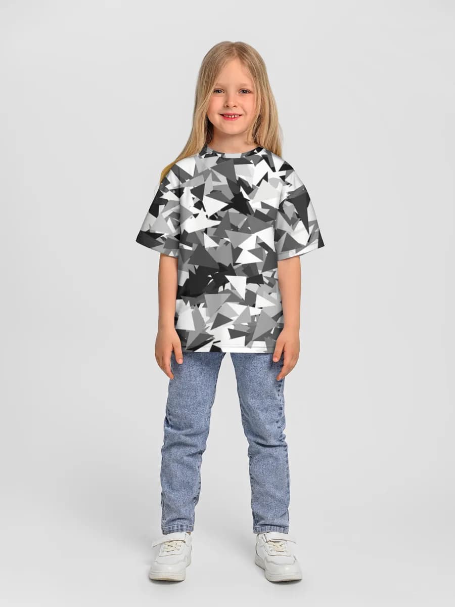 Girls' oversized cotton T-shirt