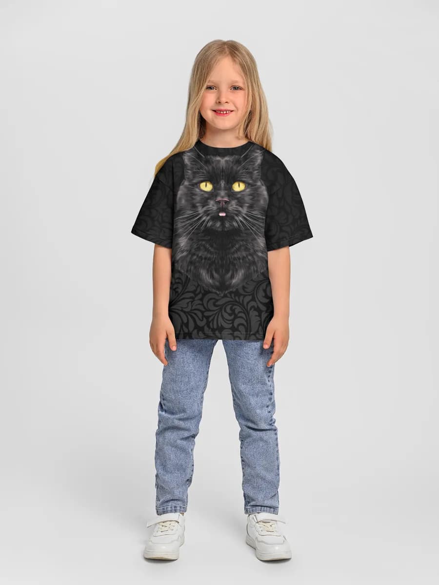 Oversized Baumwoll-T-Shirt Mädchen