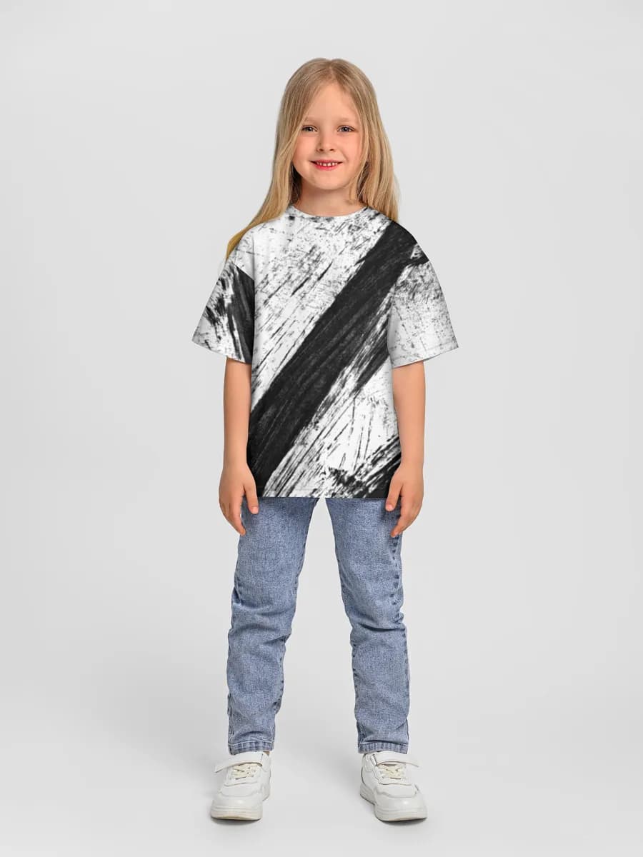 Girls' oversized cotton T-shirt