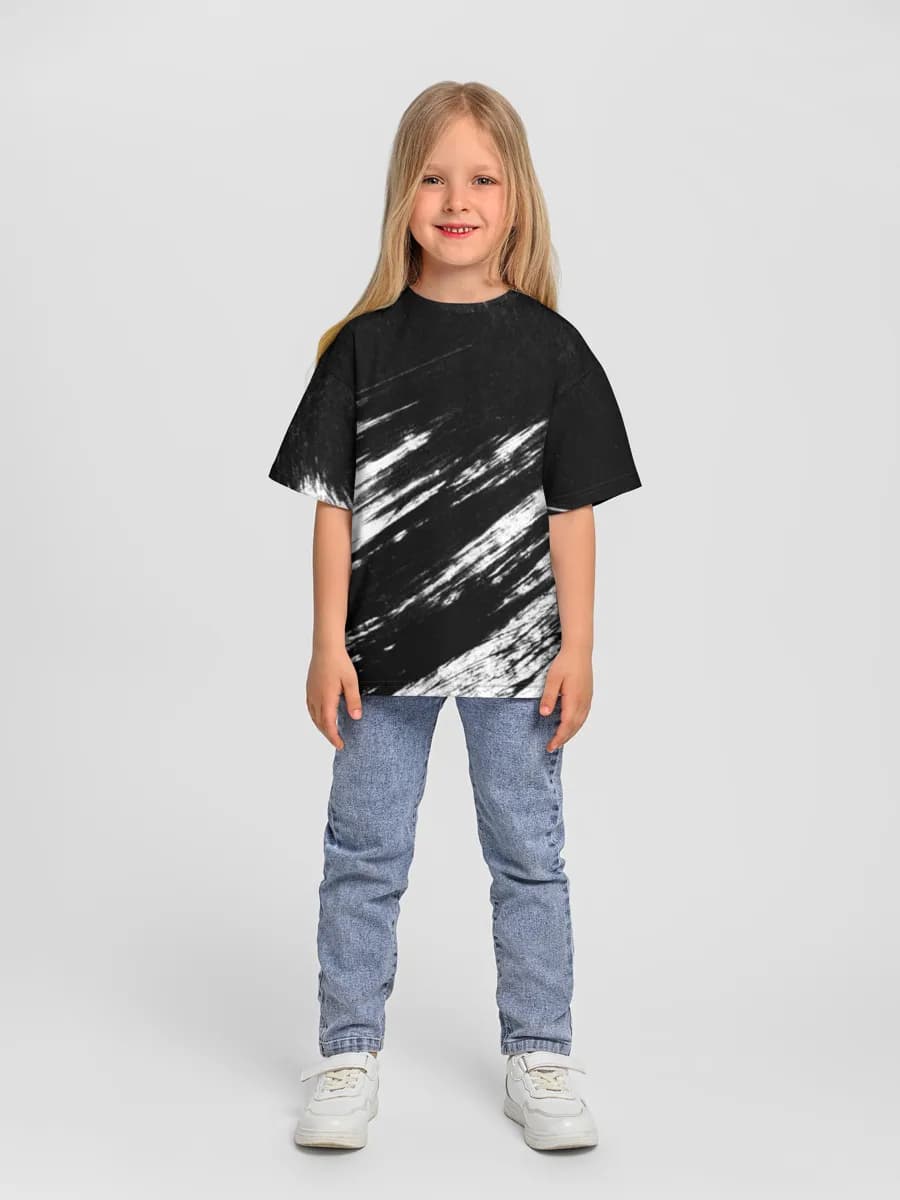 Girls' oversized cotton T-shirt
