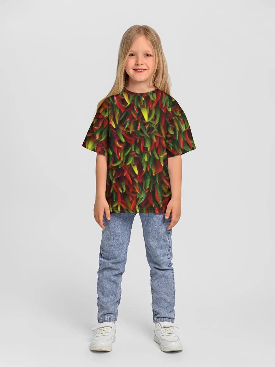 Girls' oversized cotton T-shirt