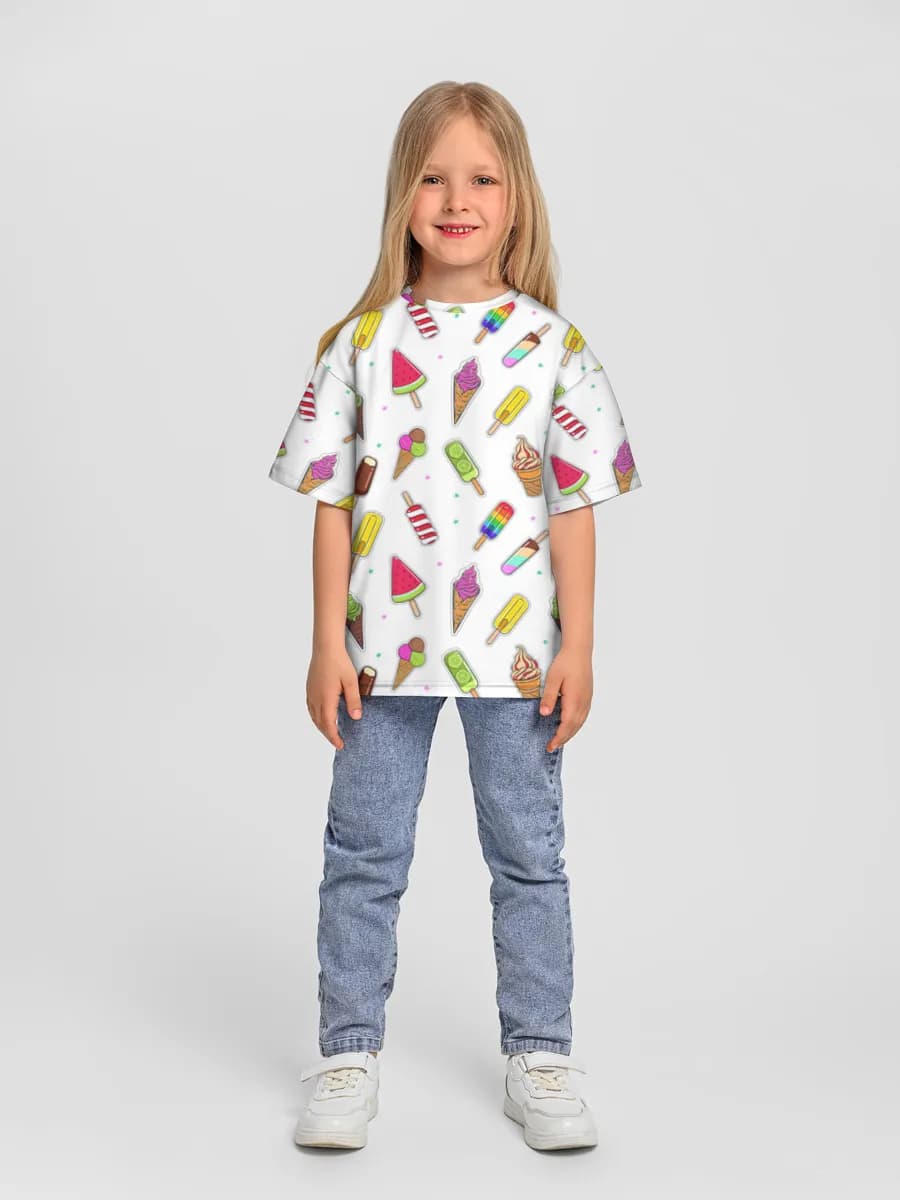 Oversized Baumwoll-T-Shirt Mädchen