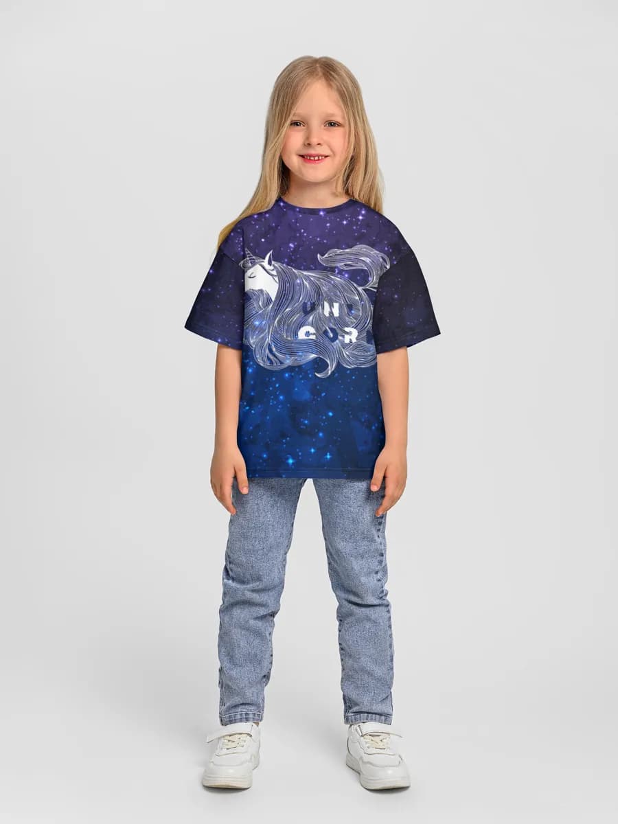 Oversized Baumwoll-T-Shirt Mädchen