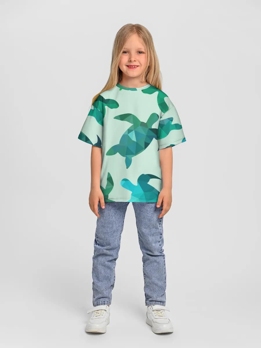 Oversized Baumwoll-T-Shirt Mädchen