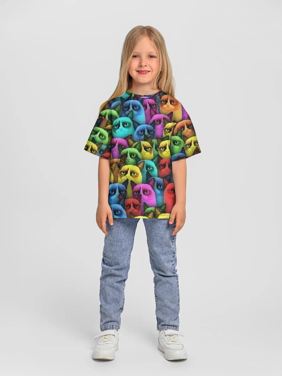 Oversized Baumwoll-T-Shirt Mädchen