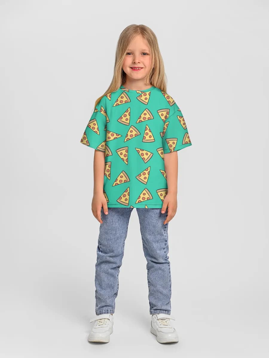 Oversized Baumwoll-T-Shirt Mädchen