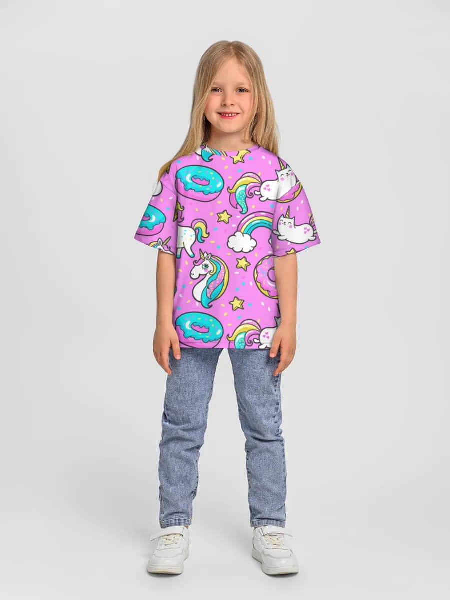 Camiseta Oversize de Algodón Niña