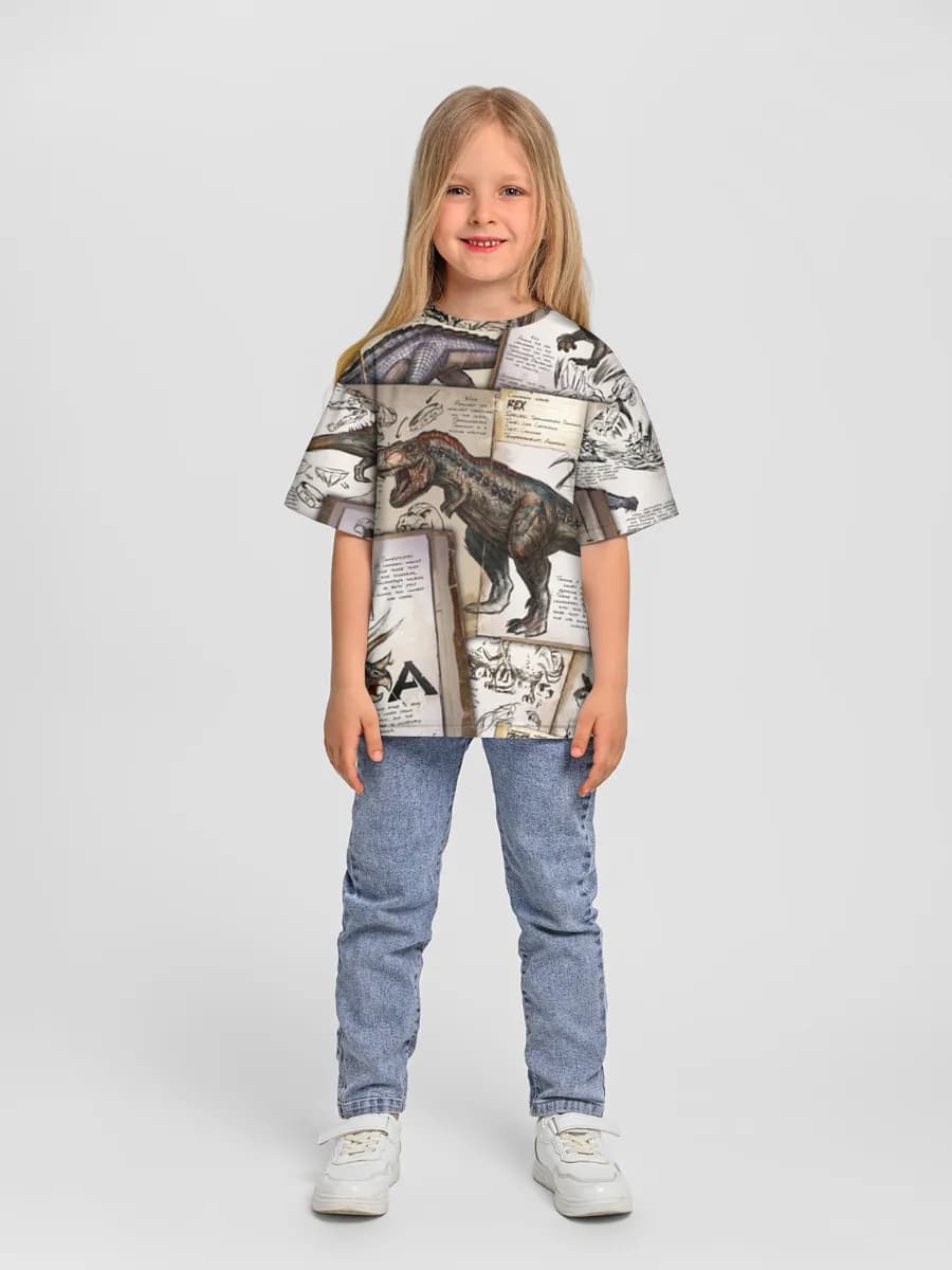 Girls' oversized cotton T-shirt
