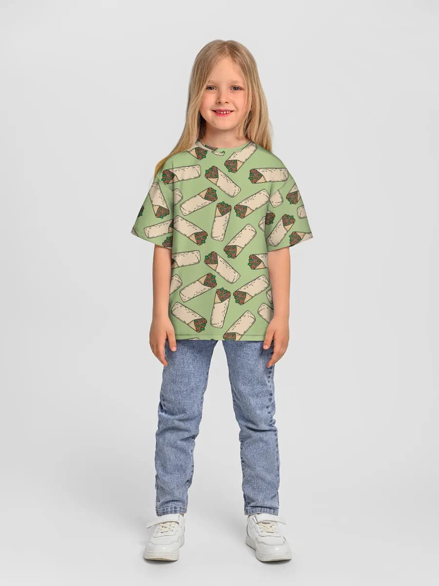 Oversized Baumwoll-T-Shirt Mädchen