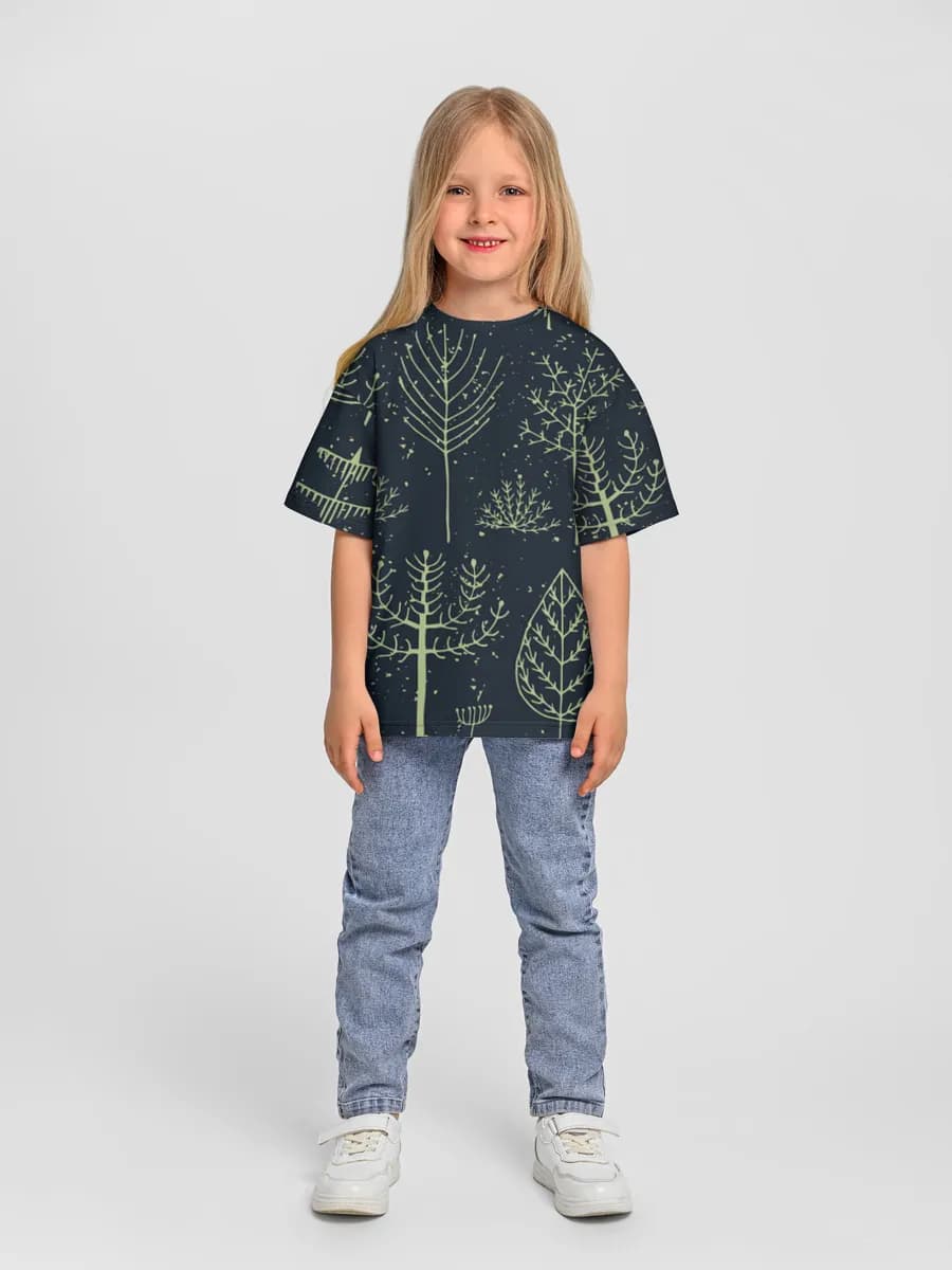 Girls' oversized cotton T-shirt