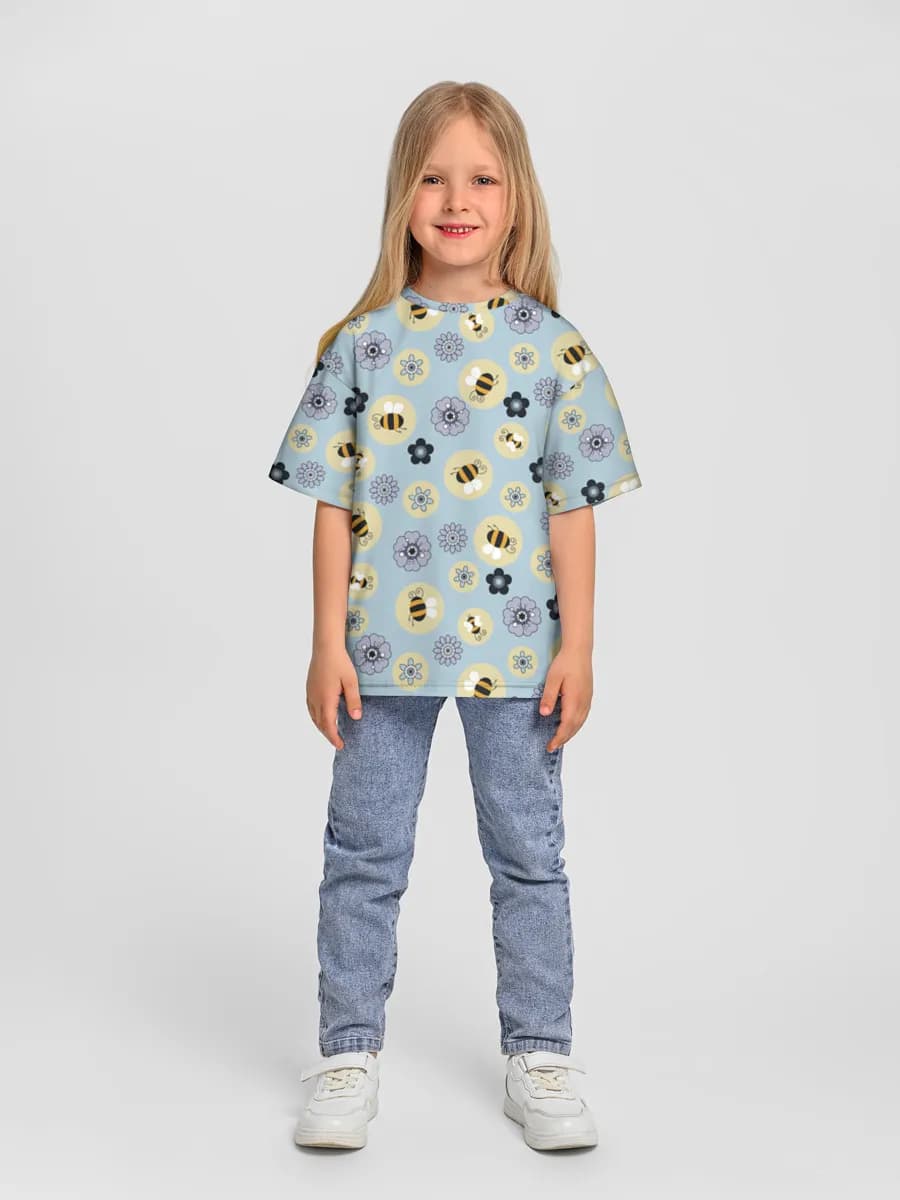 Camiseta Oversize de Algodón Niña