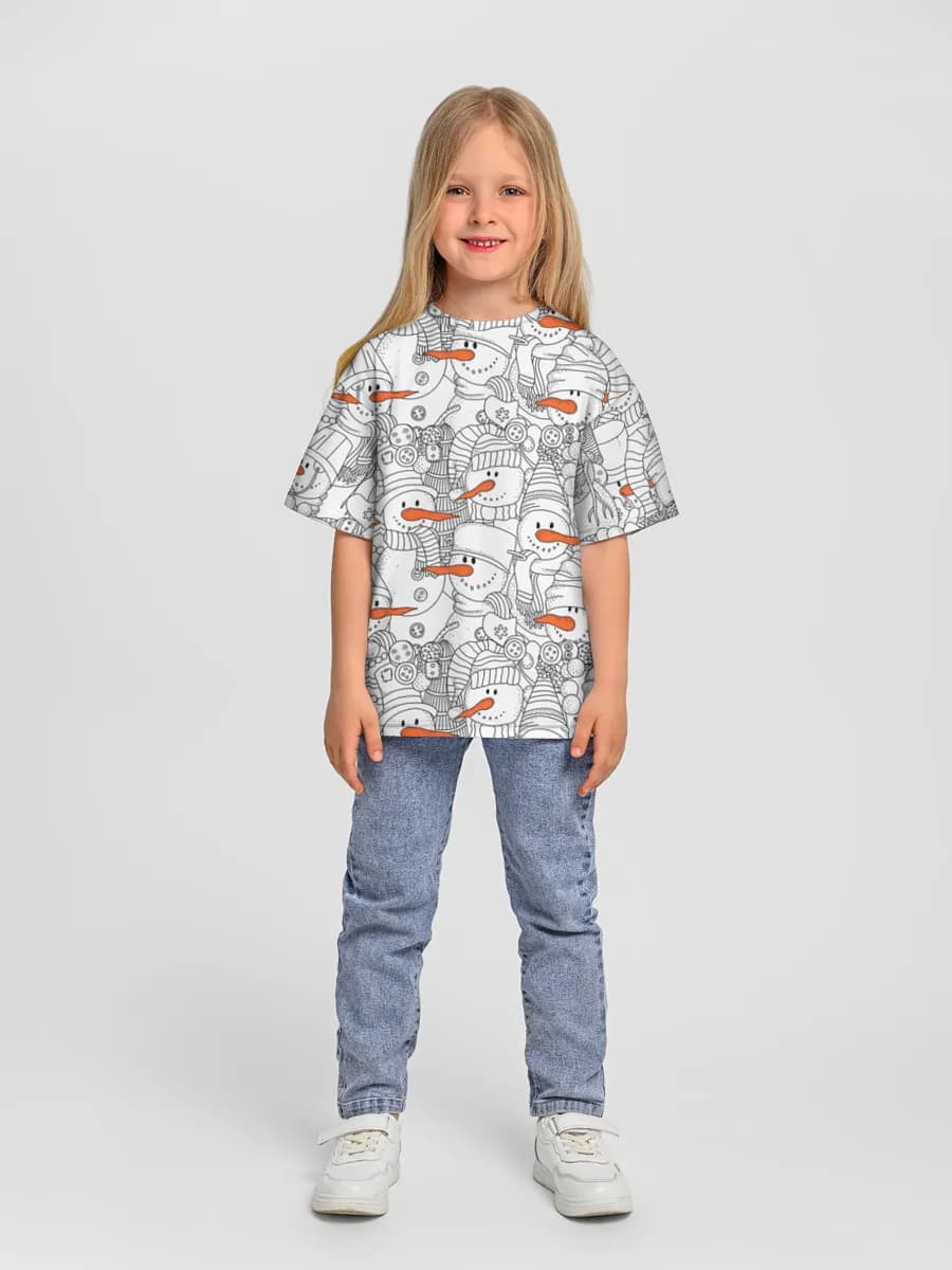 Oversized Baumwoll-T-Shirt Mädchen