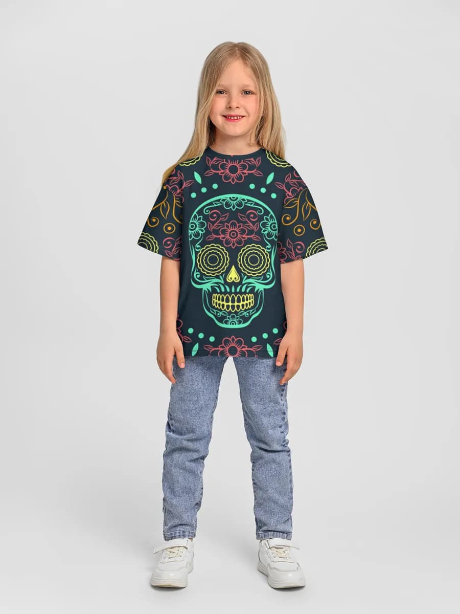 Oversized Baumwoll-T-Shirt Mädchen
