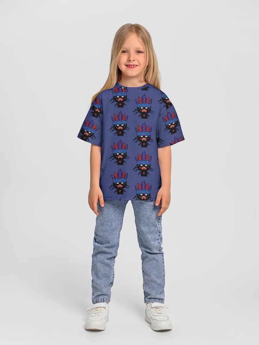 Girls' oversized cotton T-shirt