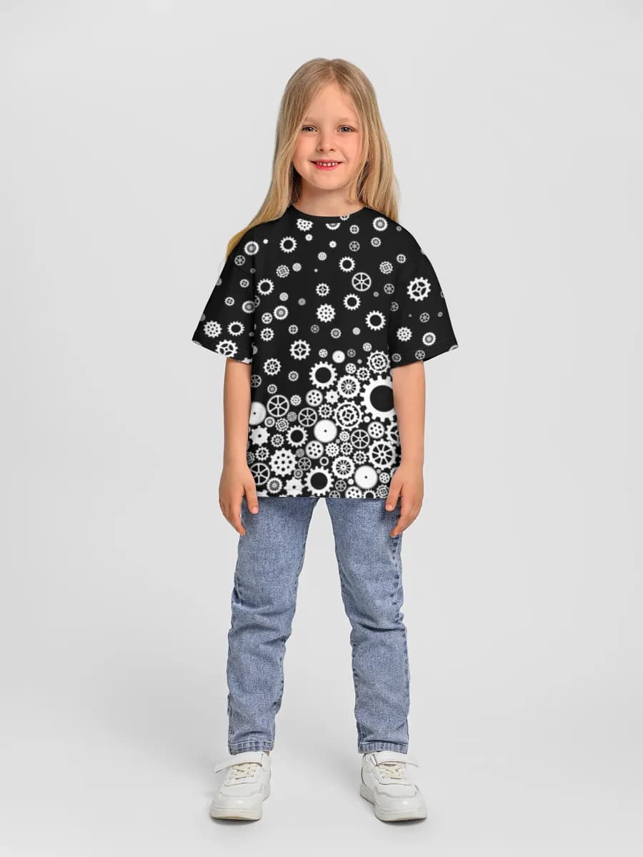 Girls' oversized cotton T-shirt