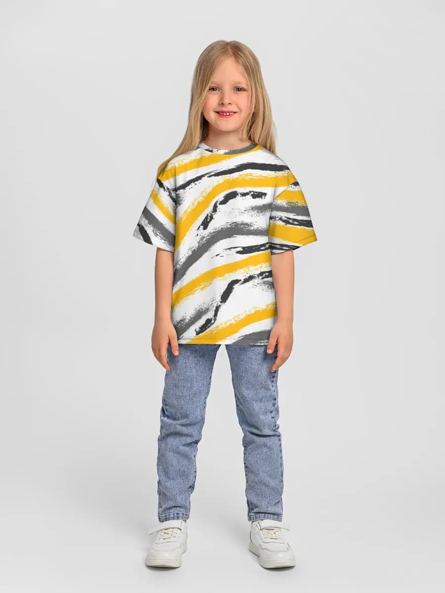 Girls' oversized cotton T-shirt