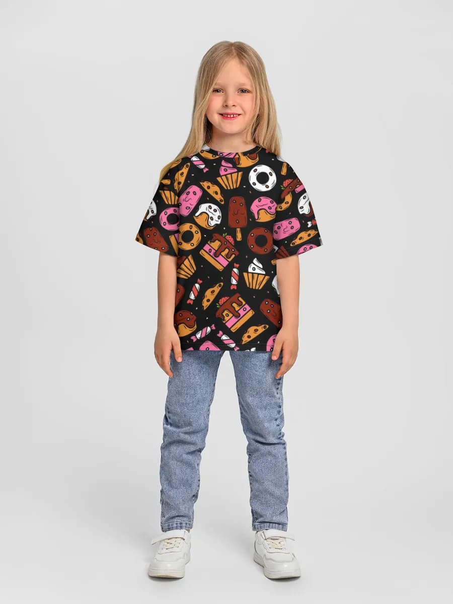 Camiseta Oversize de Algodón Niña