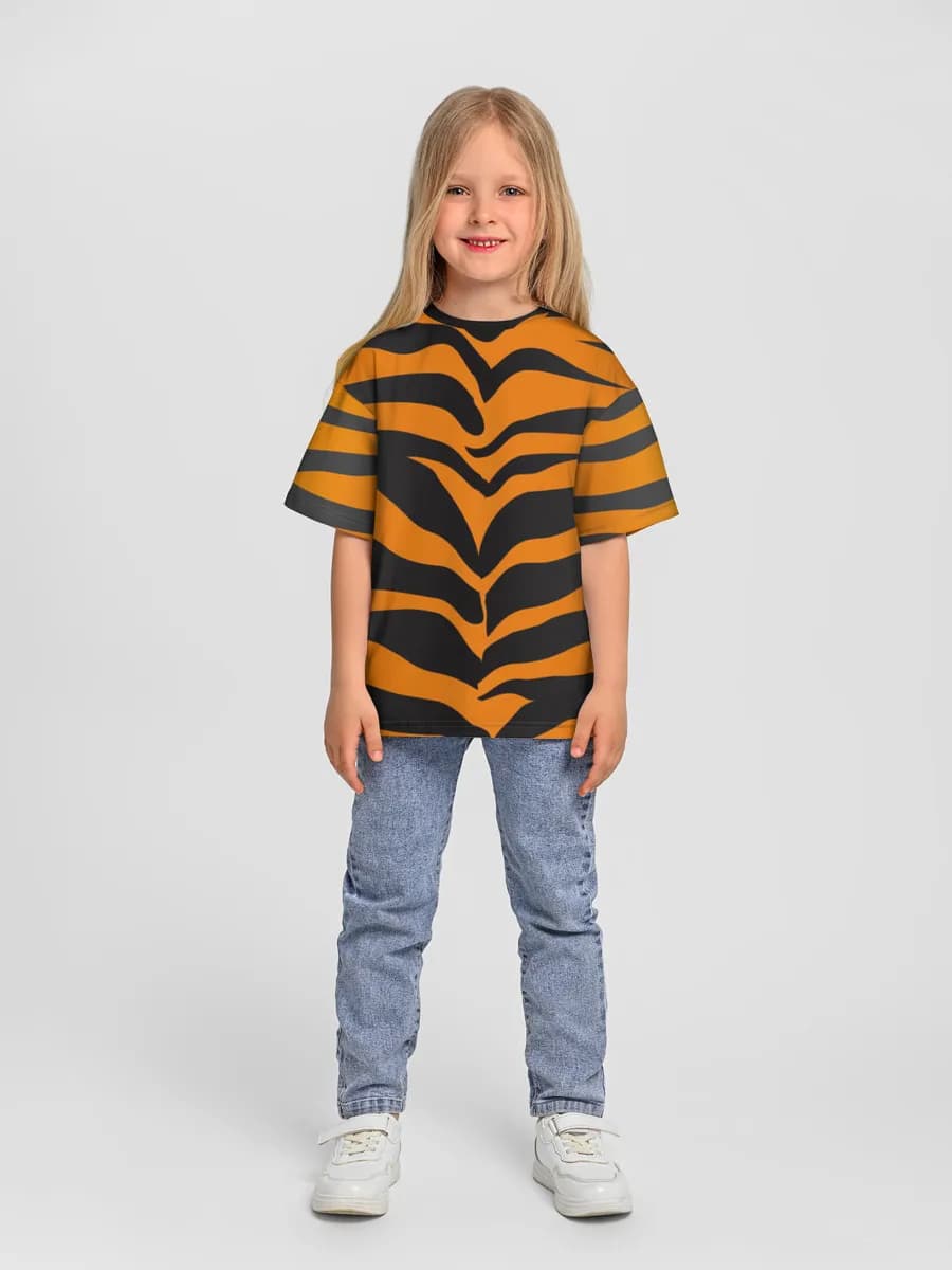 Girls' oversized cotton T-shirt