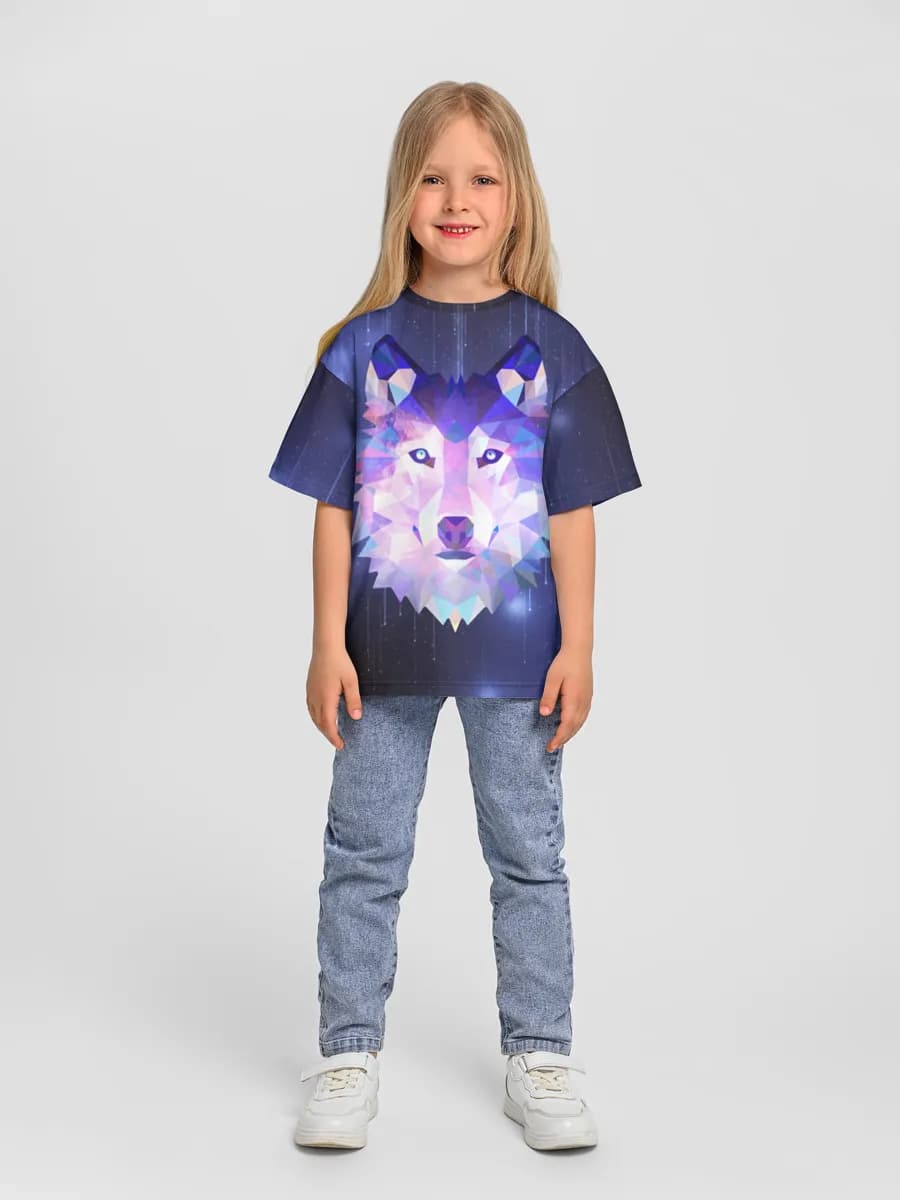 Girls' oversized cotton T-shirt