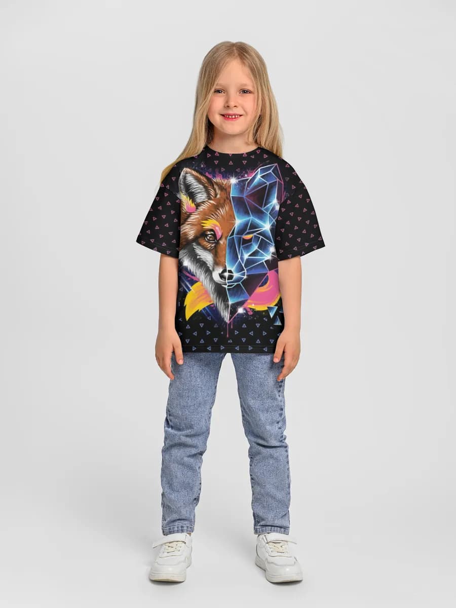 Oversized Baumwoll-T-Shirt Mädchen
