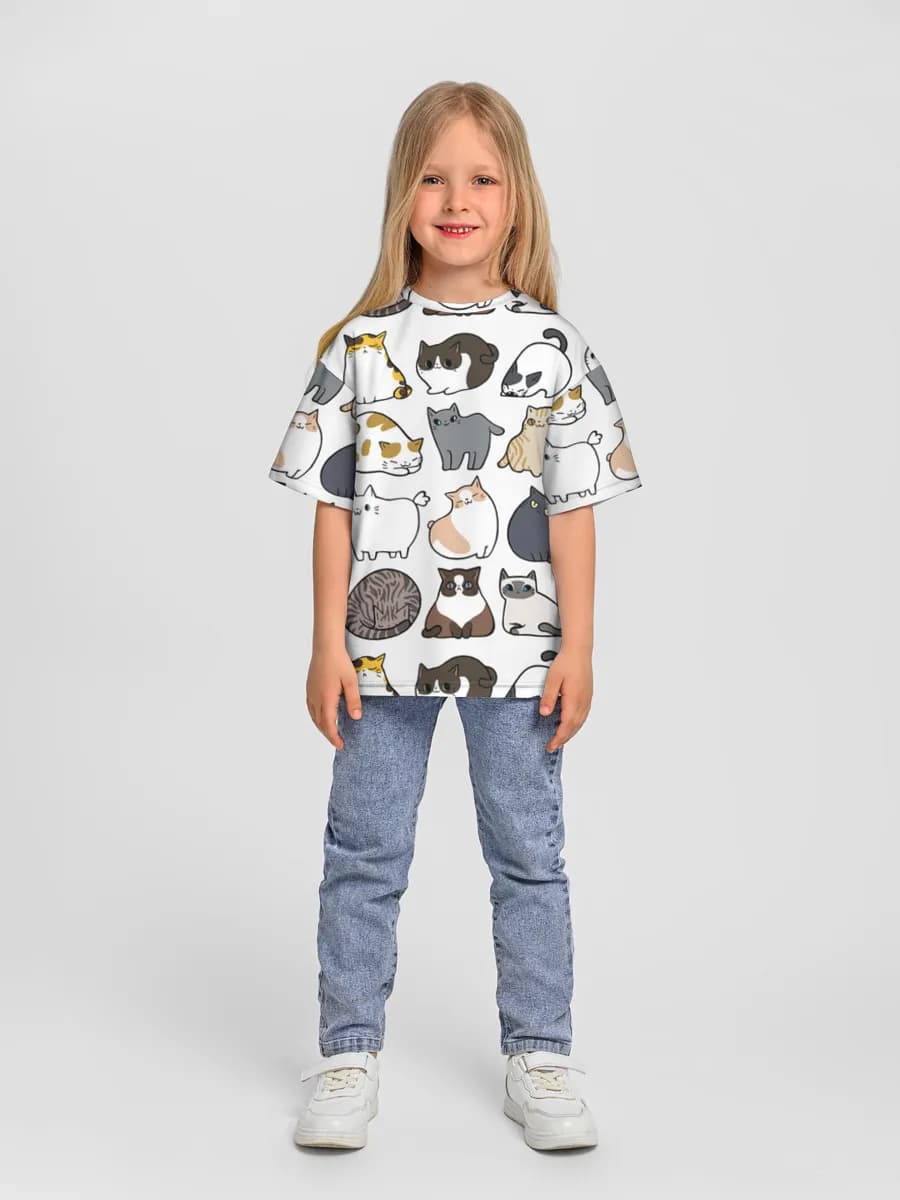 Camiseta Oversize de Algodón Niña