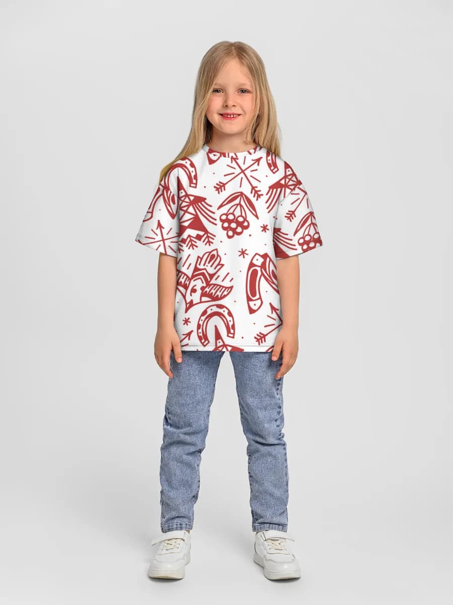 Oversized Baumwoll-T-Shirt Mädchen