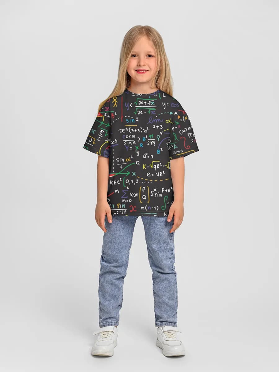 Girls' oversized cotton T-shirt