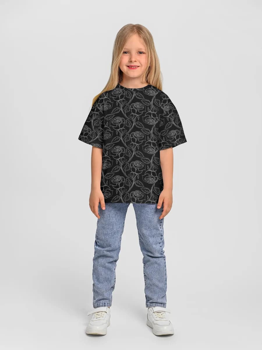 女の子 ビッグシルエット コットンTシャツ