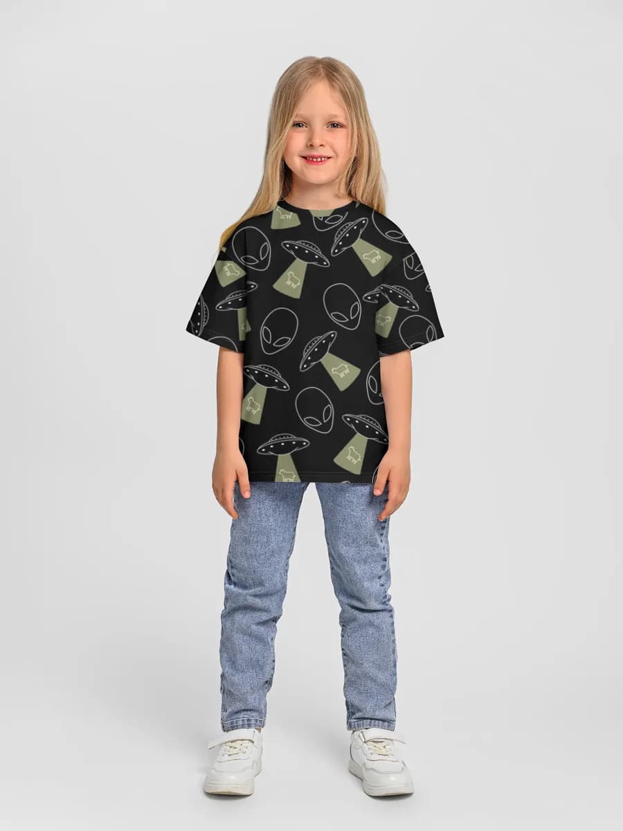 Oversized Baumwoll-T-Shirt Mädchen