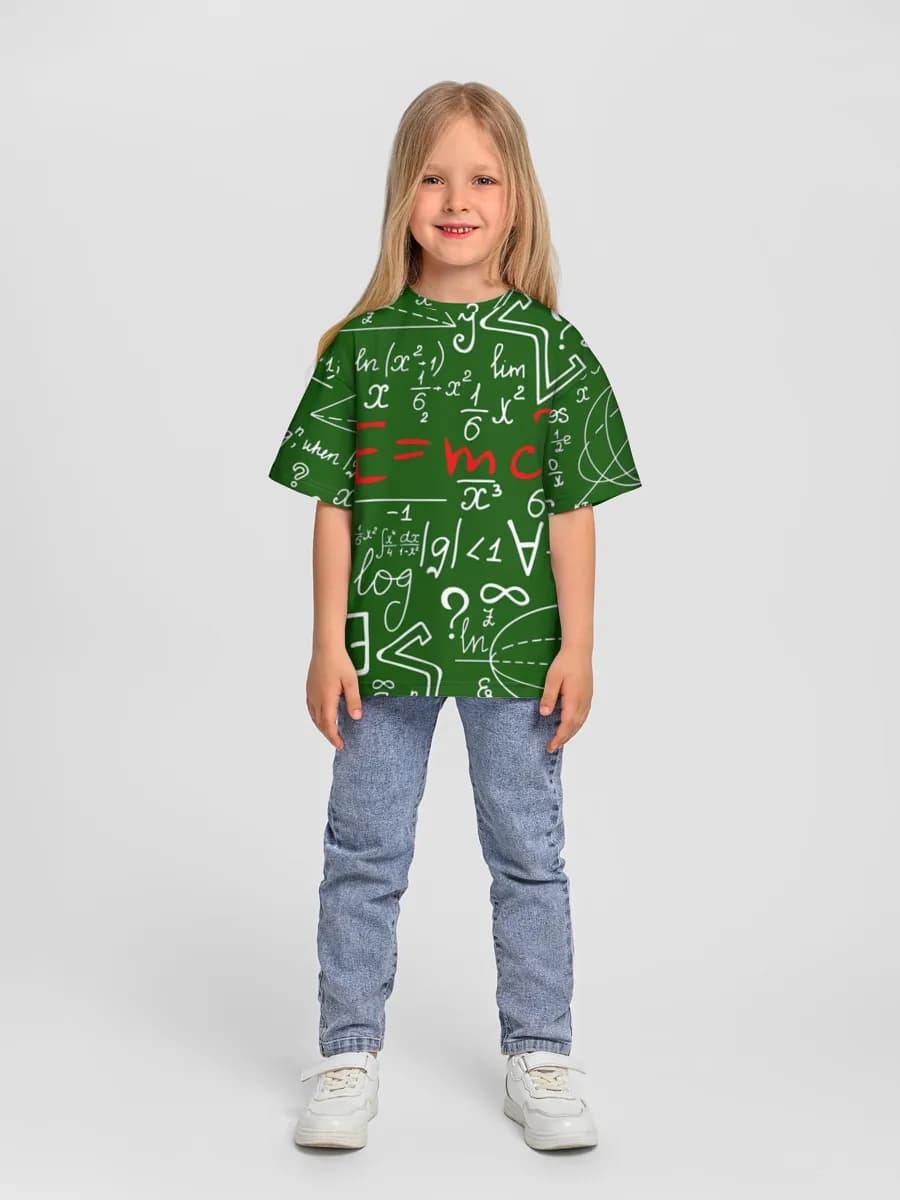 Girls' oversized cotton T-shirt