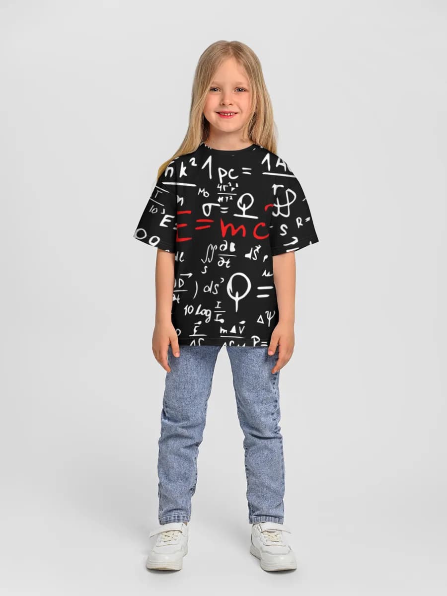 Girls' oversized cotton T-shirt