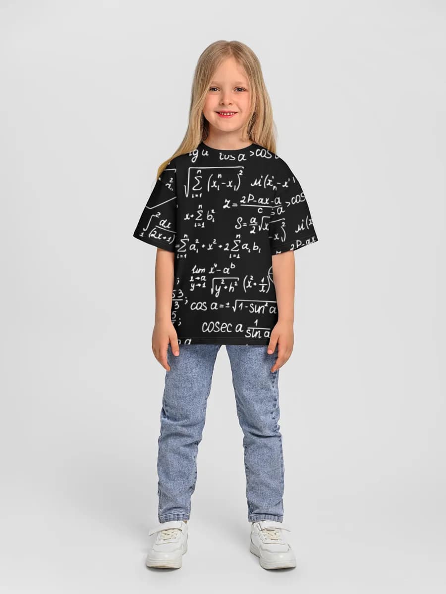 Girls' oversized cotton T-shirt