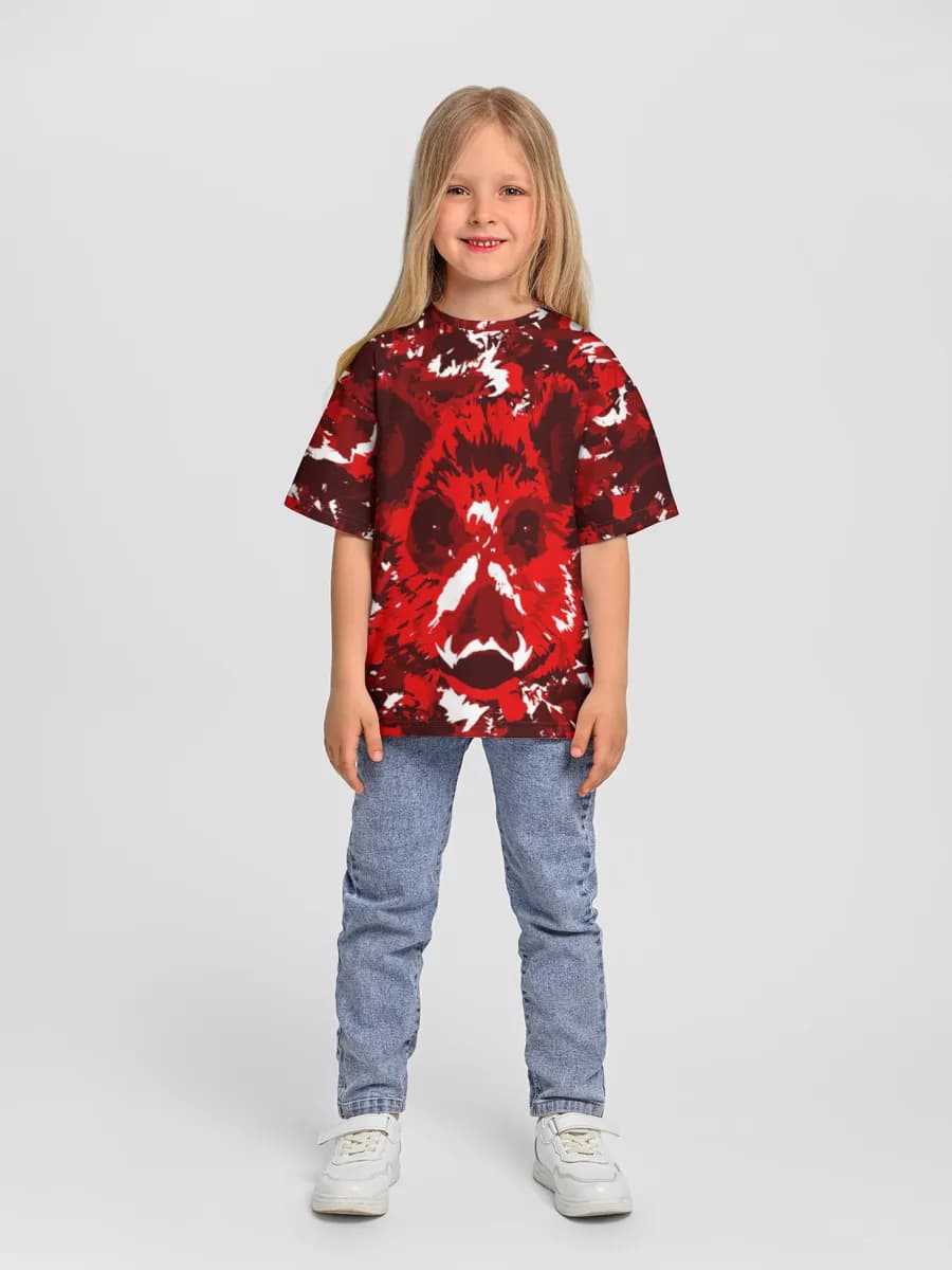 Girls' oversized cotton T-shirt