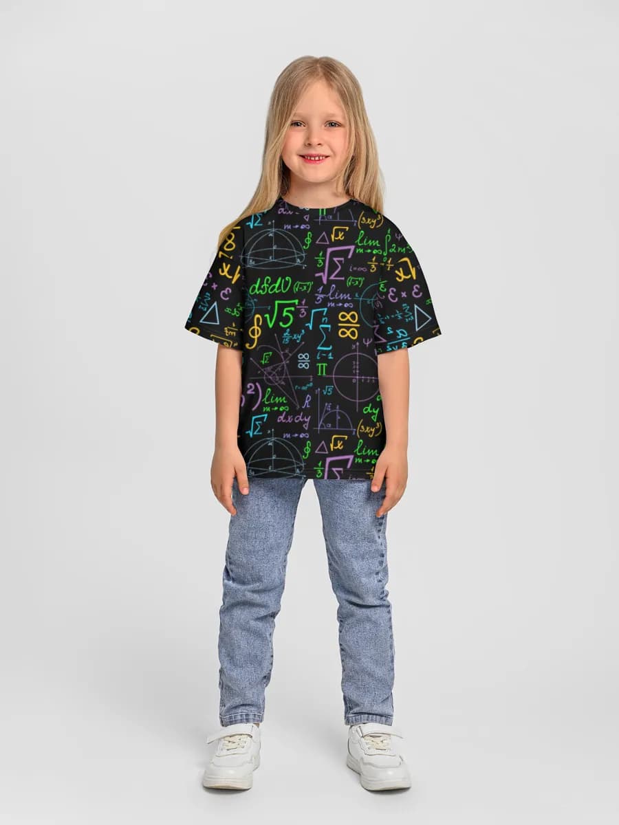 Girls' oversized cotton T-shirt