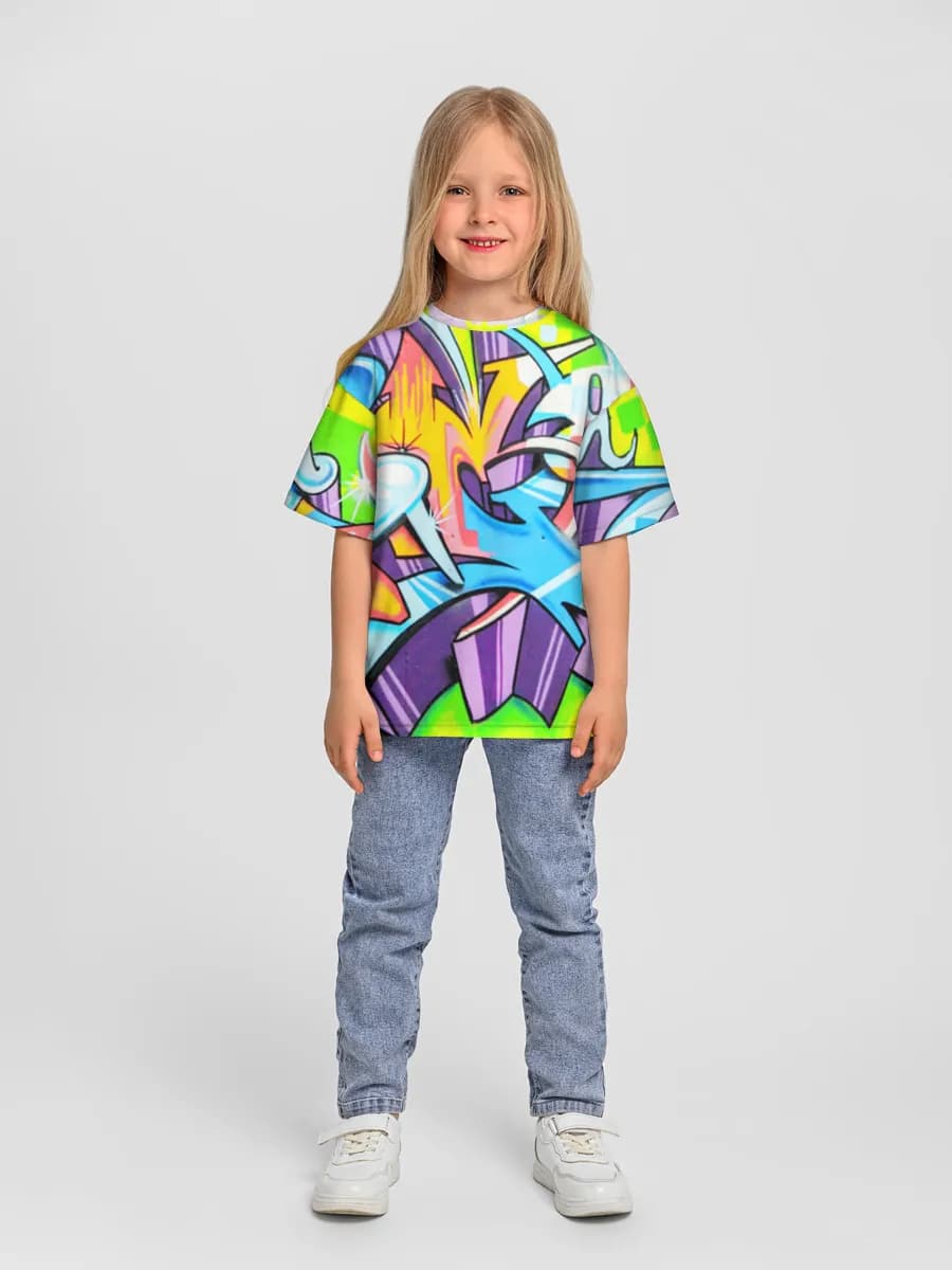 Camiseta Oversize de Algodón Niña