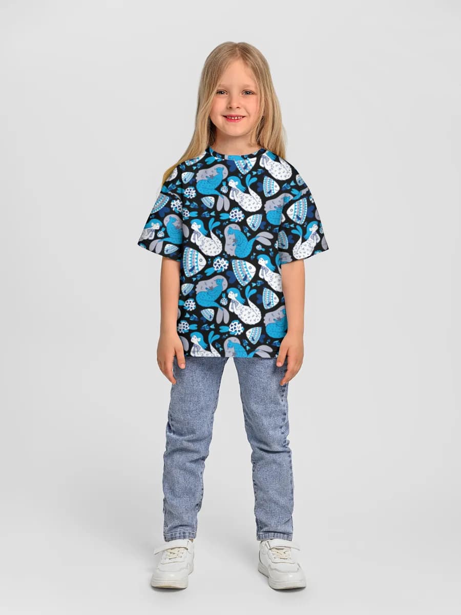 Camiseta Oversize de Algodón Niña