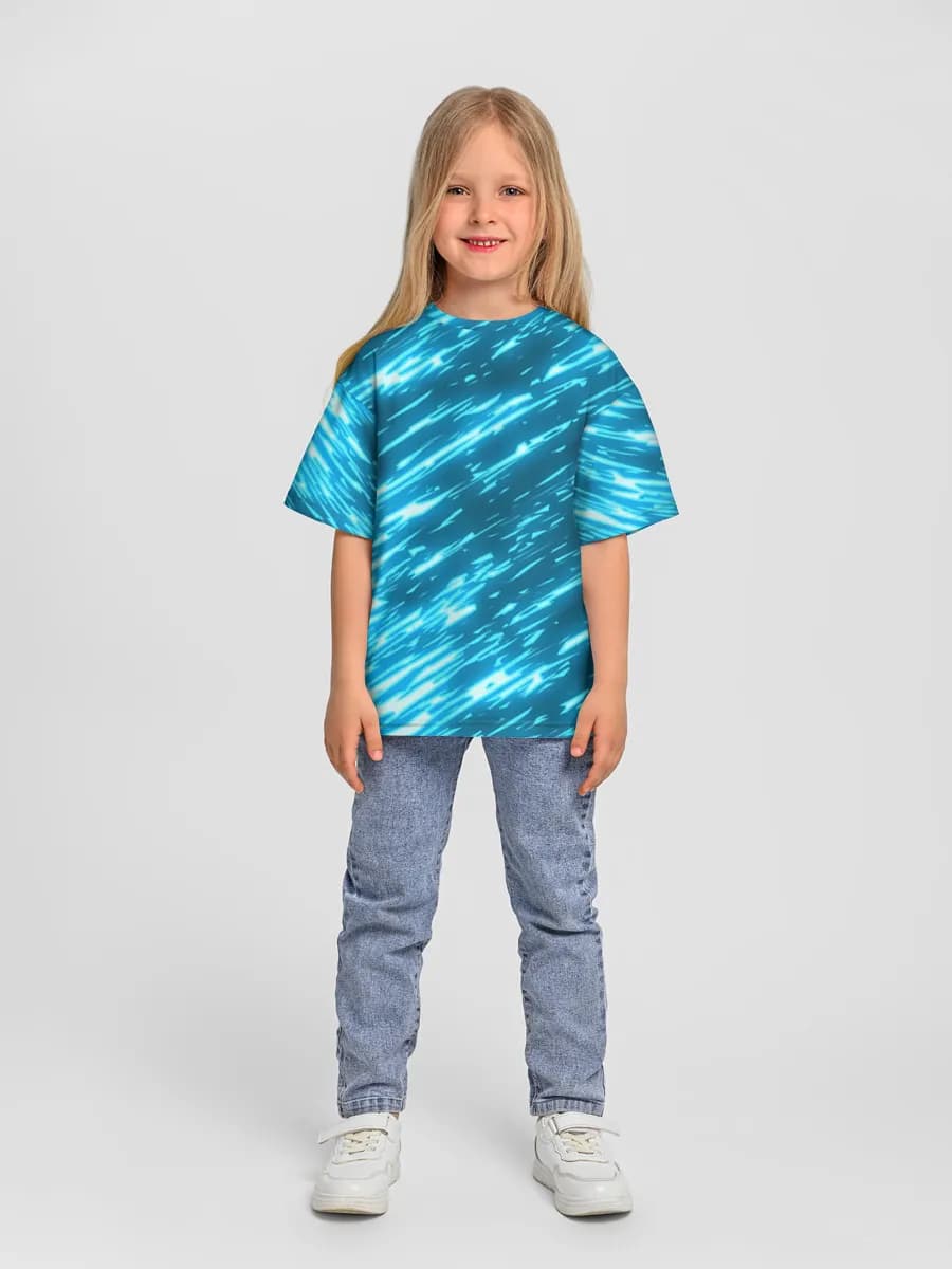 Girls' oversized cotton T-shirt