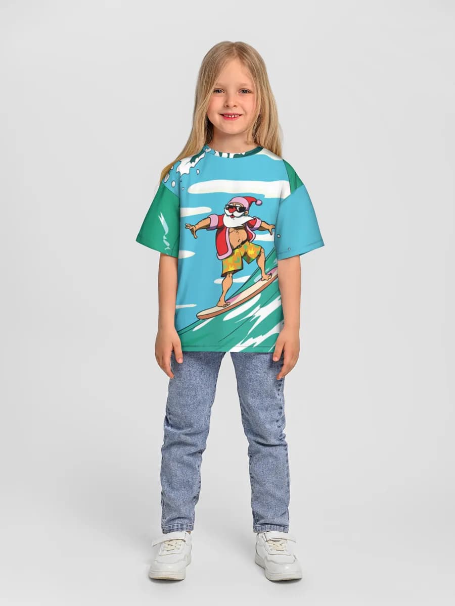 Girls' oversized cotton T-shirt