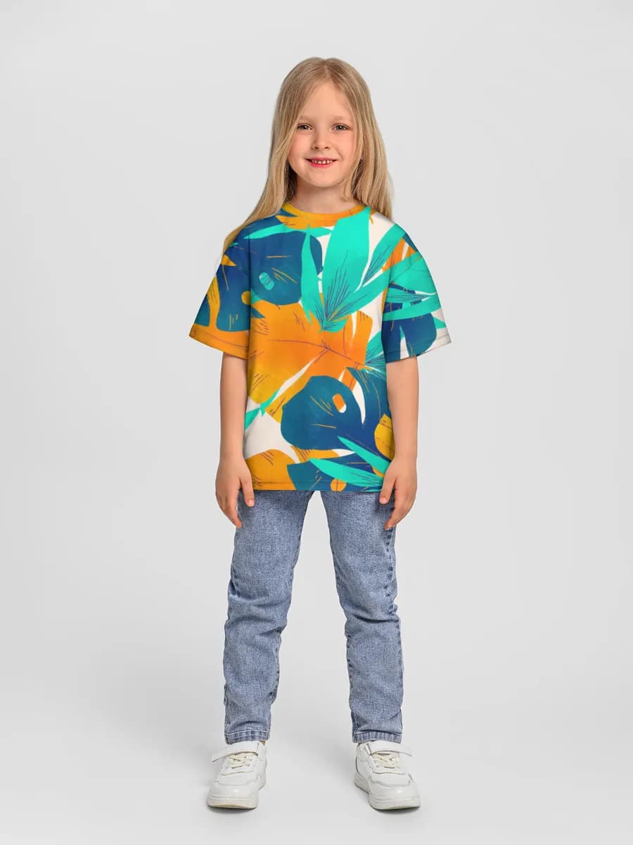 Camiseta Oversize de Algodón Niña