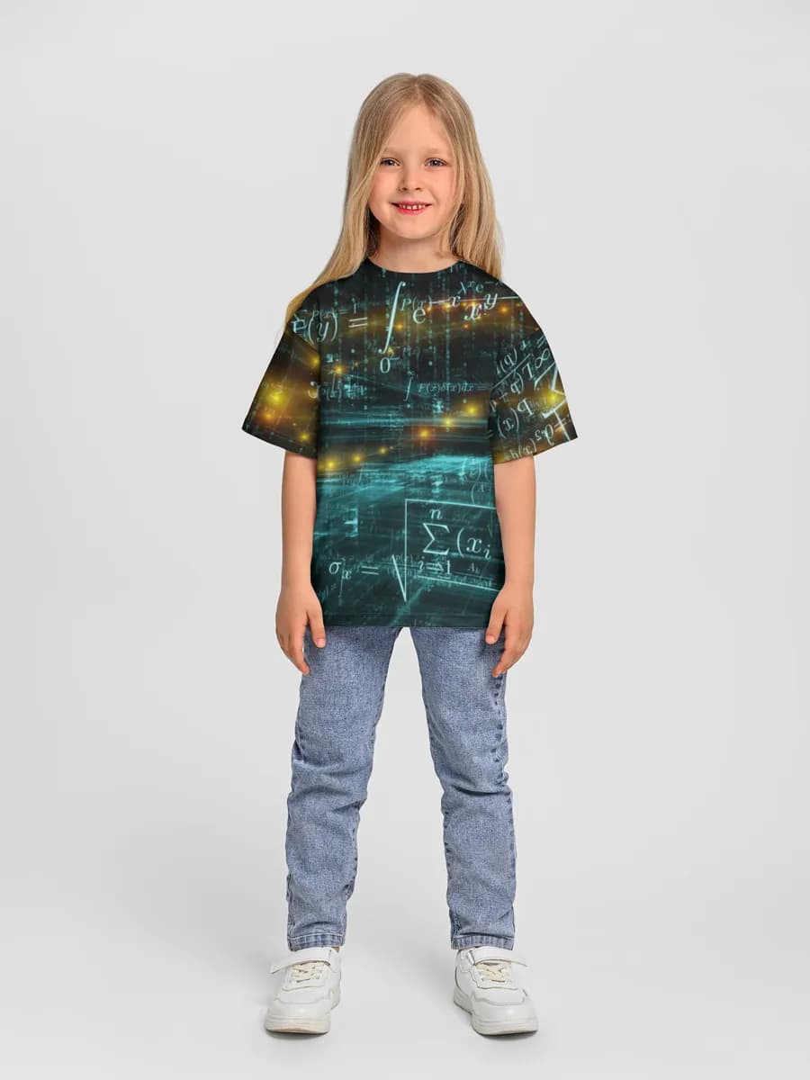 Girls' oversized cotton T-shirt